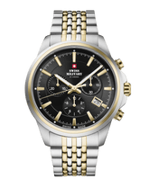 Swiss Military Klassische Chronographenuhr Schwarz Bicolor - SM34107.05